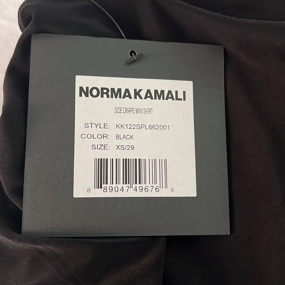 Norma Kamali Side Drape asymmetrical Mini Skirt - Picture 7 of 10